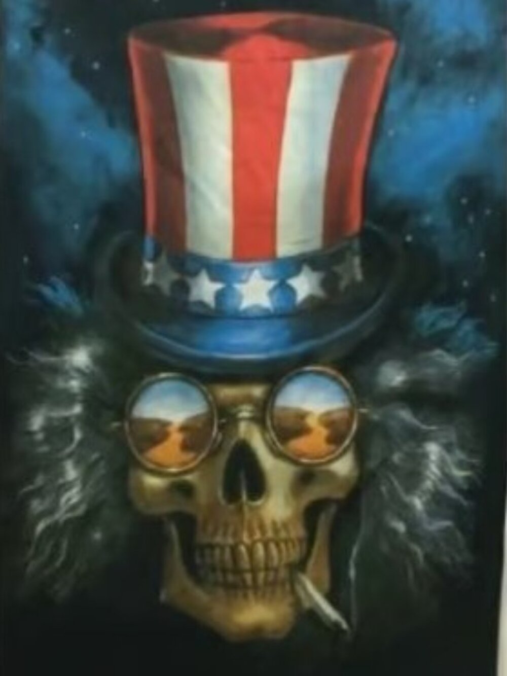 Grateful Dead Uncle Sam Skull Tapestry ~ 30" x 45" ~ w/Corner Loops ~ Brand New!